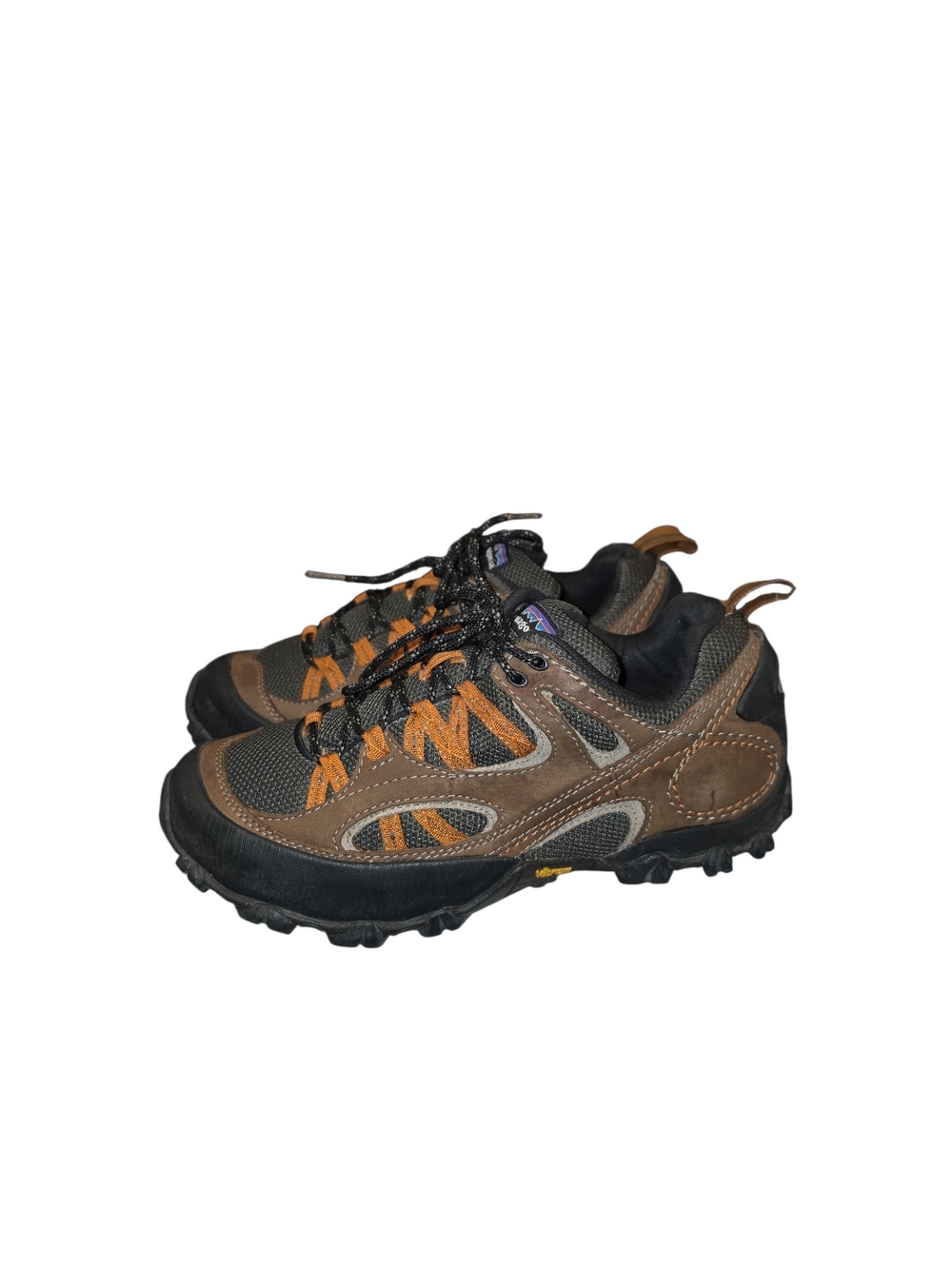 Patagonia Brown and Orange Trail Hiking Shoes - Outdoor Grip Sz 7.5